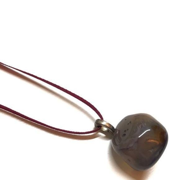 Mun And Me Fashion Jewelry - Handmade gemstone pendant necklace purple 7 chakra